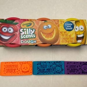 Bundle of Silly Scents Play-Dough And 3 Scented Erasers